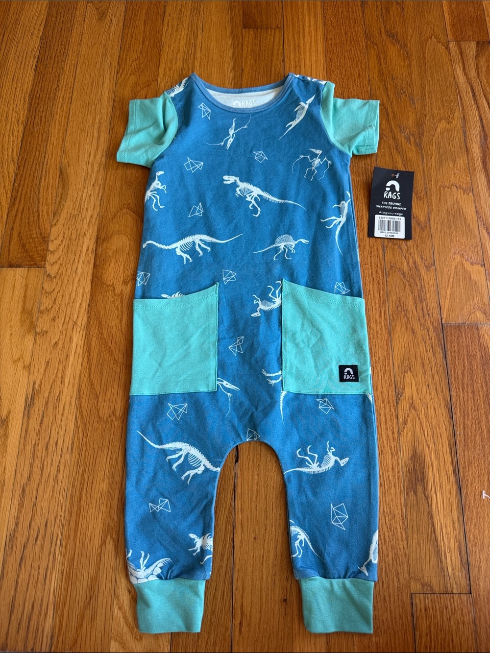 NWT Rags Short Sleeve Dino Romper